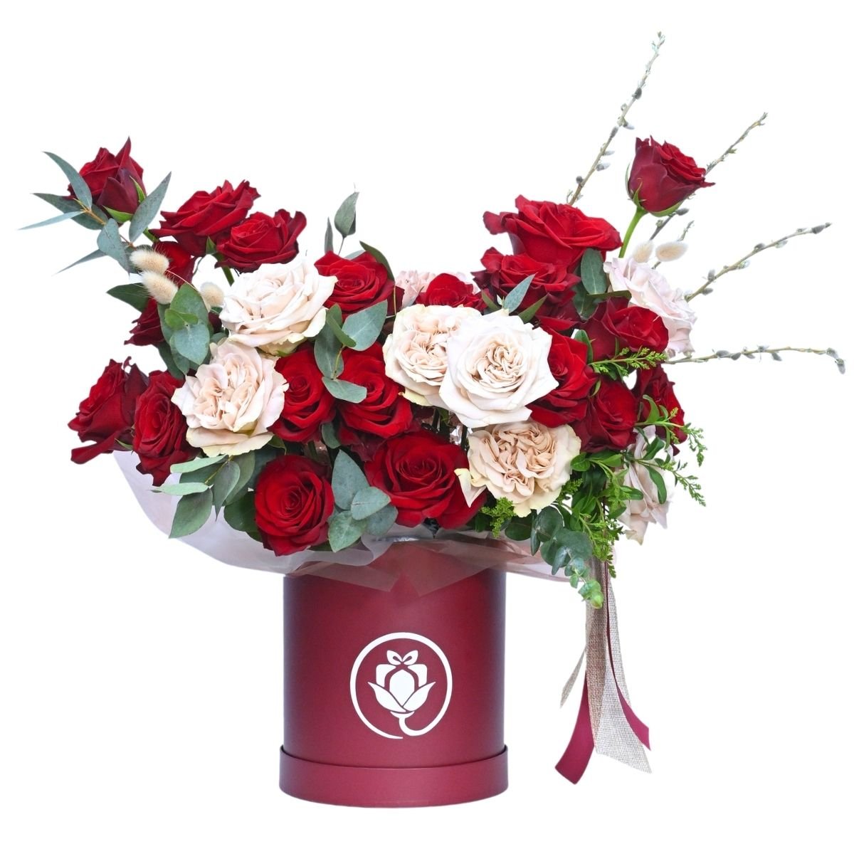 Flower in a box MAJORE with red roses