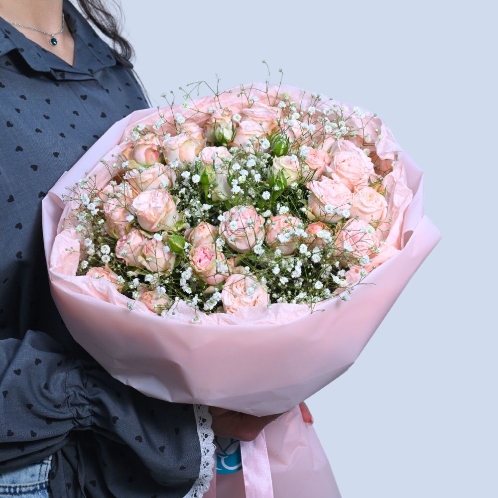 Bouquet "Warsaw" with peony roses