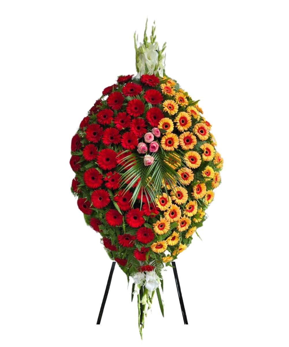 Vibrant Funeral Wreath 55