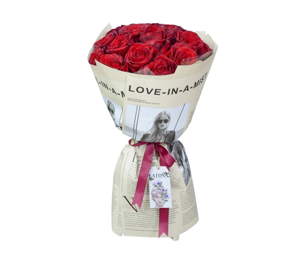 Bouquet "PARIS" with Red Roses
