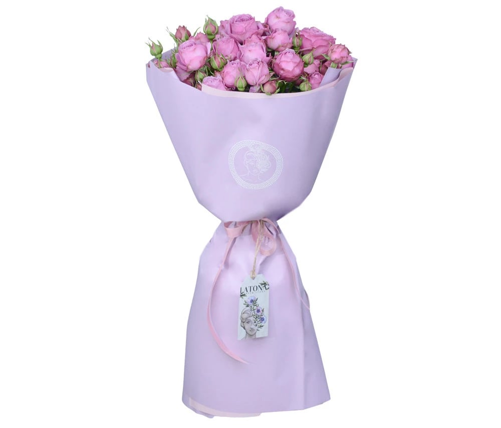 Bouquet "Solomon" with Pink Peony Spray Roses