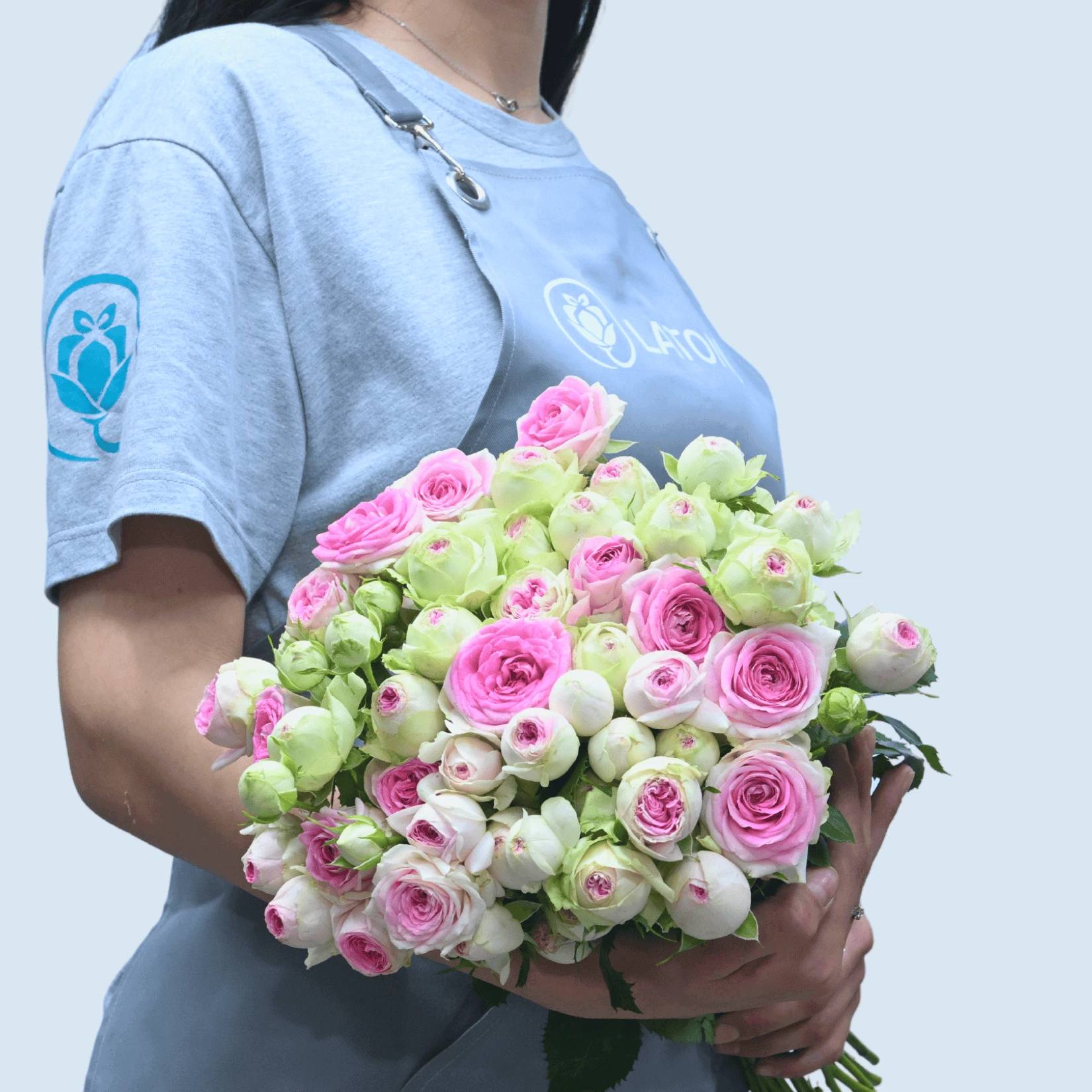 Bouquet with Gelato Peony Spray Roses