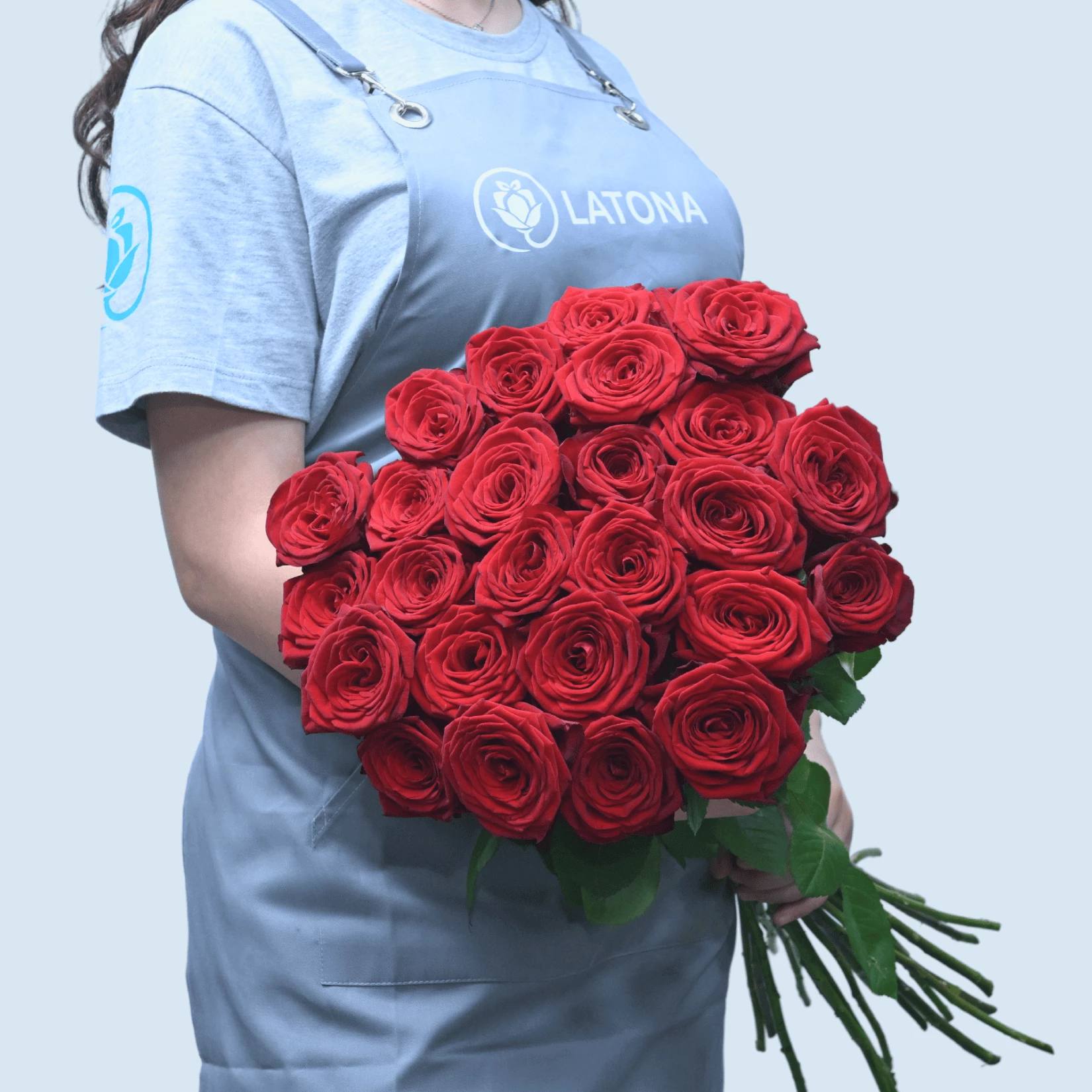 Bouquet with Red Roses (25 stems)