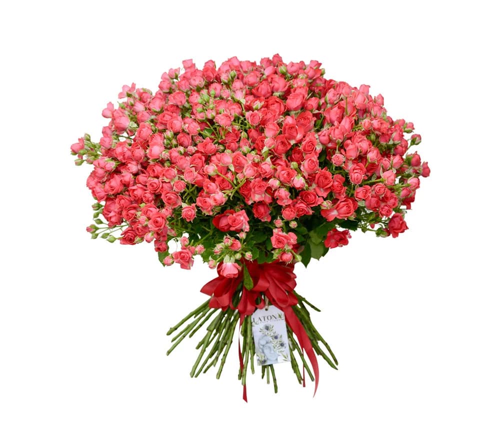 Bouquet with Red Spray Roses