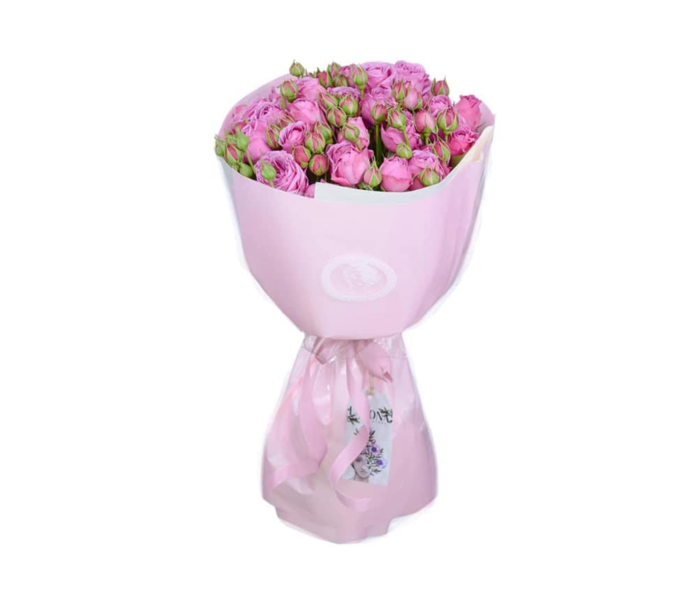 Bouquet "SERENE" with Bush Peony Roses