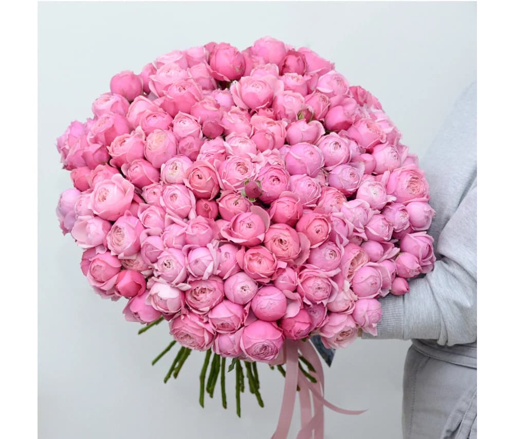 Bouquet "Silva" with Silva Pink Peony Roses