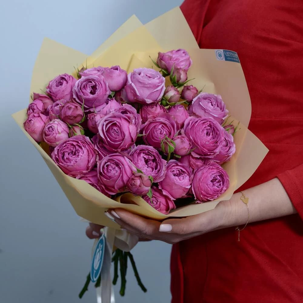 Bouquet "Dior" with pink peony roses