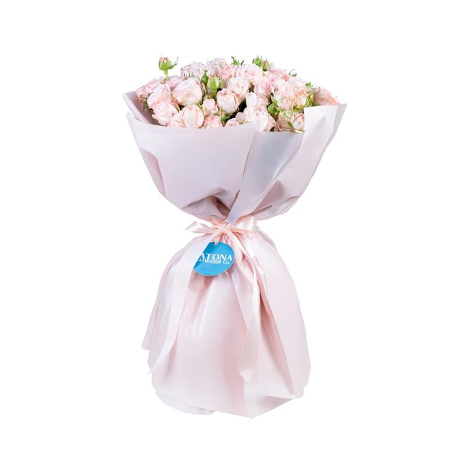 Bouquet "NASTYA" with Blush Pink Bush Peony Roses