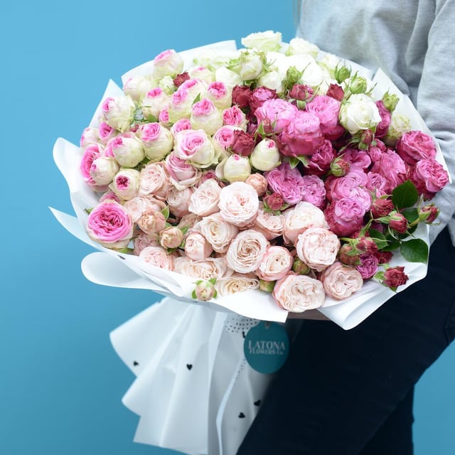 Bouquet "King" with peony roses