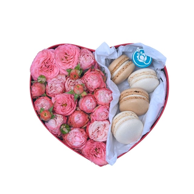 Heart with macarons