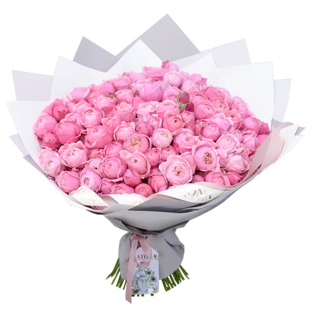 Bouquet "Merida" with pink peony roses