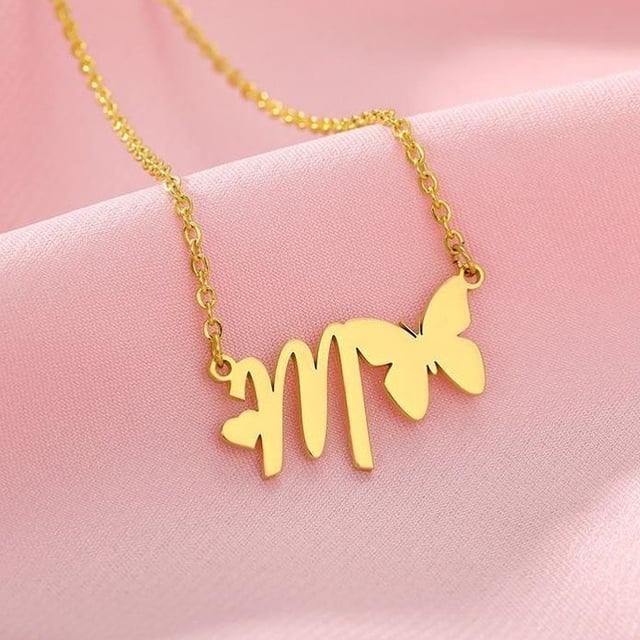 Initial letter necklace