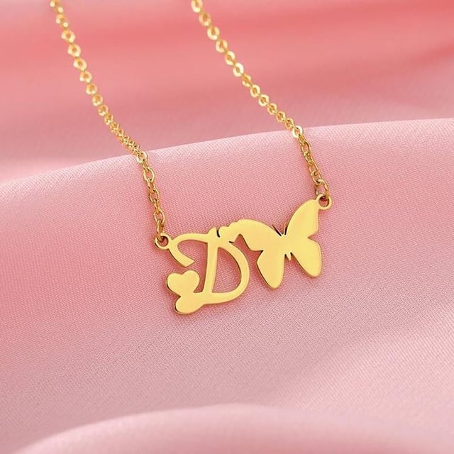 Initial letter necklace