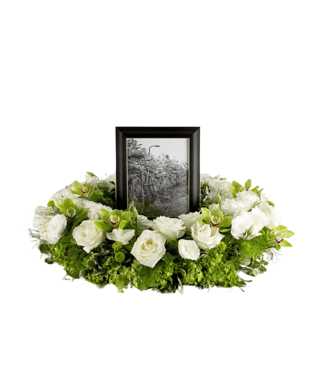 Funeral Arrangement with Frame