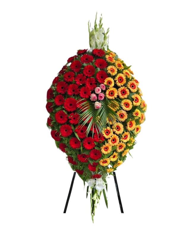 Vibrant Funeral Wreath 55