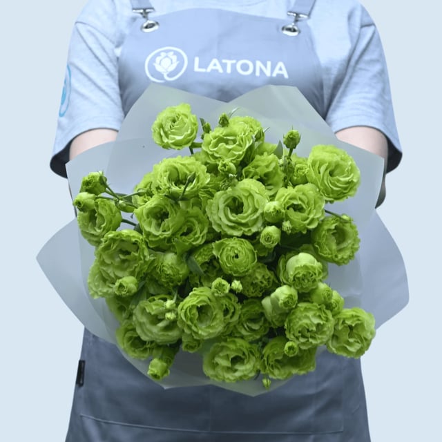 Bouquet "Mint Sky" with Green Liziantus